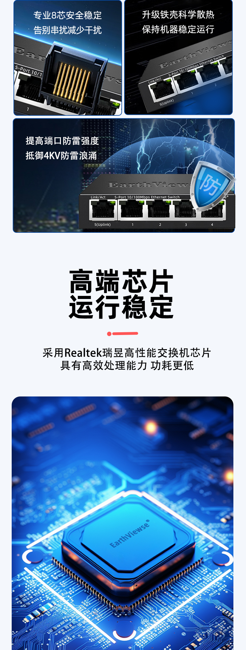 5口百兆以太网交换机 商品详情 3